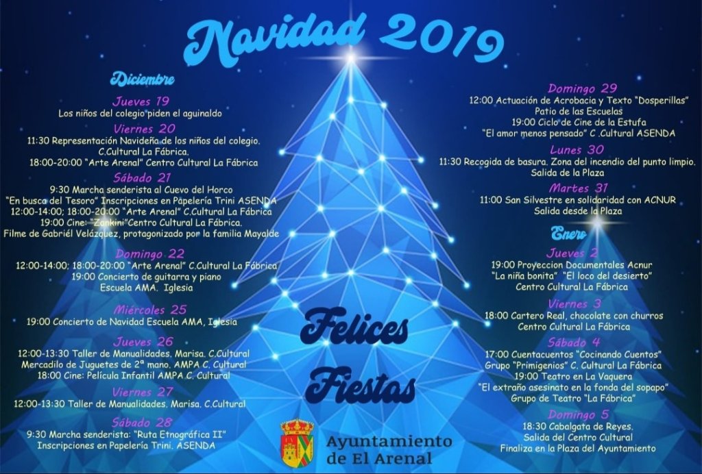 Navidad: Programa de Navidad 2019/2020 en #ElArenal.