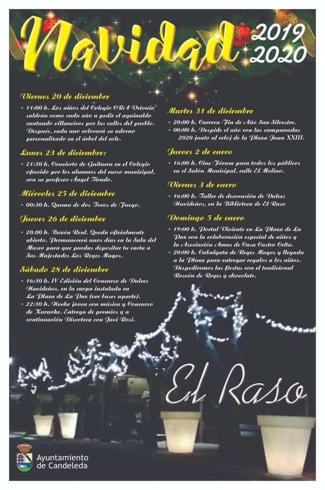 Navidad: Programa de navidad 2019/2020 en #ElRaso de #Candeleda.