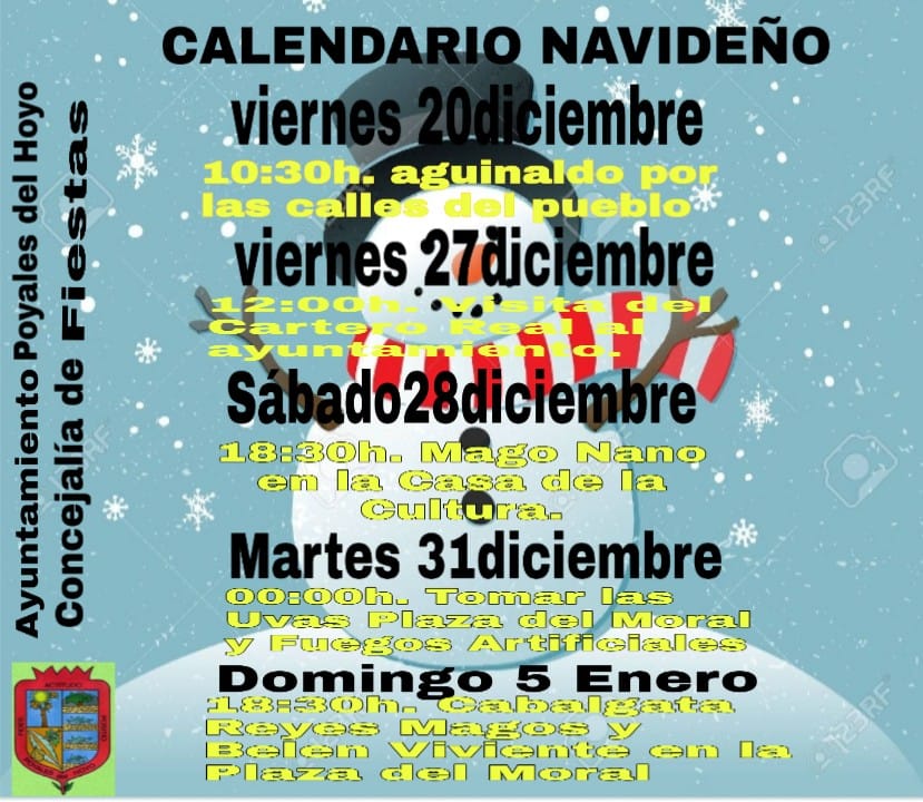 Navidad: Programa de Navidad del Ayuntamiento de #PoyalesDelHoyo