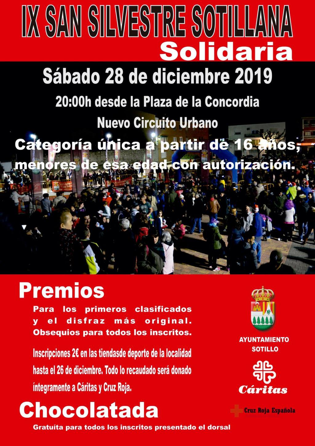 28 Dic: IX San Silvestre Sotillana Solidaria en #SotilloDeLaAdrada